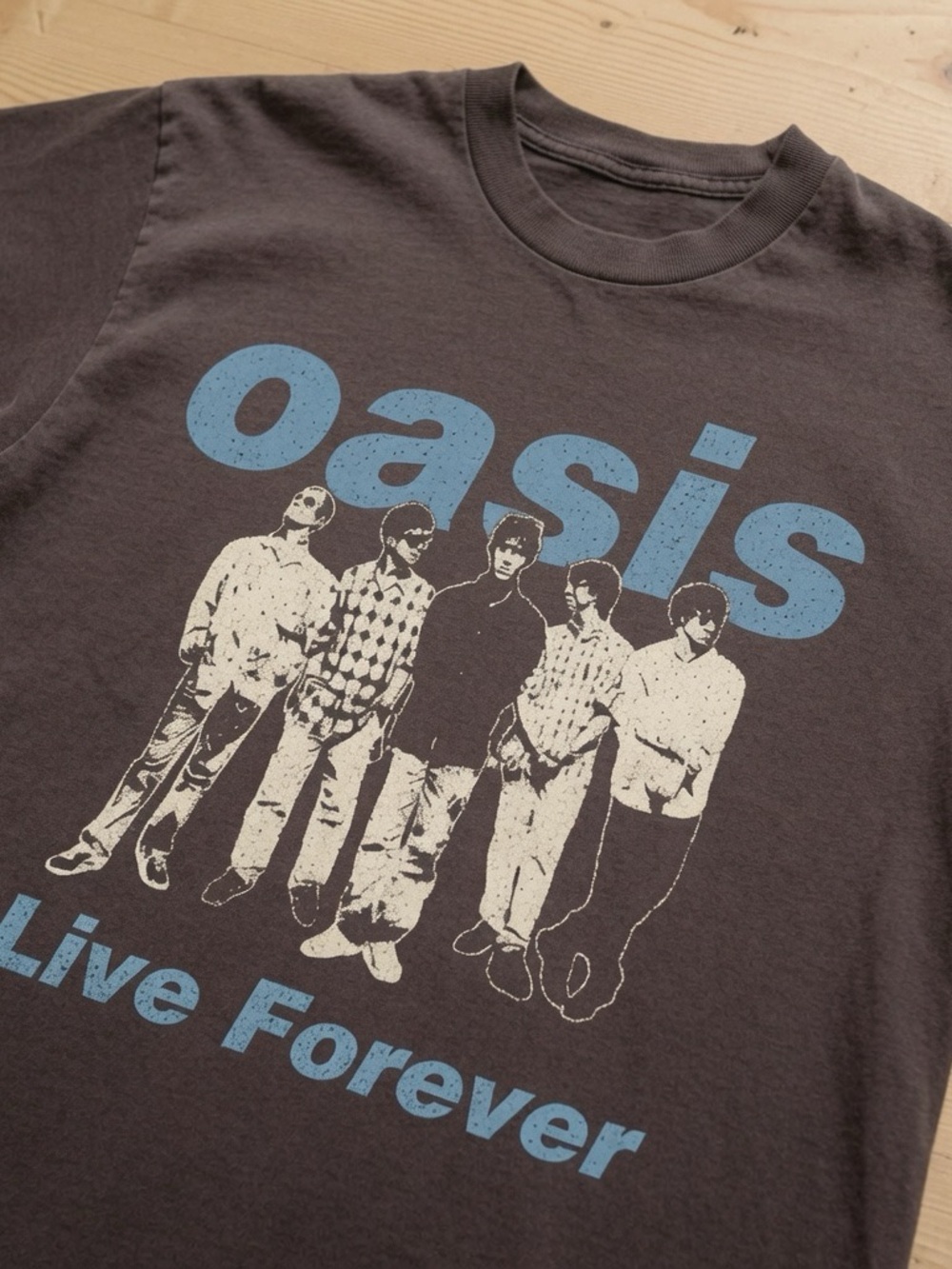 Oasis Live Forever Graphic Tee - Dark Chocolate - Picture 3 of 4